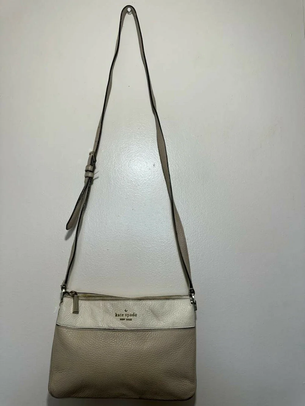 Kate Spade Leila Colorblock Triple Gusset Crossbody Warm Beige Mint